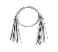 QWORK 8 Pezzi Ferri da maglia circolari, Acciaio Inossidabile, Ferri Da Maglia 80 cm, 2 mm, 3 mm, 4 mm, 4.5 mm, 5 mm, 6 mm, 7 mm, 8 mm