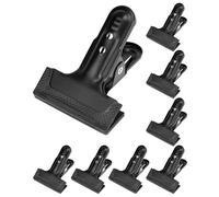 QWORK® 8 Pezzi Morsetti a Molla per studio fotografico, protezione in gomma, versatili clip per sfondo per fotocamera fotografica