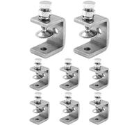 QWORK® 8 Pezzi Morsetto a C in Acciaio Inox 304, Morsetto a C per impieghi gravosi, Per Lavorazione Legno DIY, Saldatura, Mobili, Colore Argento