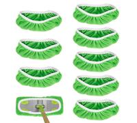 QWORK® 8 Pezzi panni umidi riutilizzabili in microfibra, compatibile con lavapavimenti Swiffer, 25.4 x 11.5 cm, per uso asciutto e bagnato