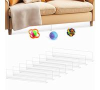 QWORK® 8 Pezzi paracolpi barriera Letto 40x8x4 cm, plastica Trasparente, con Nastro Autoadesivo prevengono Sporco, Polvere, Giocattoli e Animali Domestici