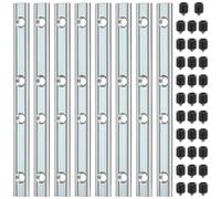 QWORK® 8 pezzi profilato alluminio Linea Retta Connettore, per Profilo Architettonico Profilo in Alluminio 20X20 Slot, con viti M5