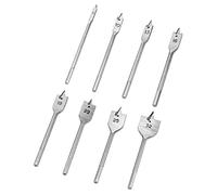 QWORK® 8 Pezzi Set Punte da Trapano Piatte, con gambo esagonale da 1/4", Ø 6-32 mm, per la lavorazione del legno