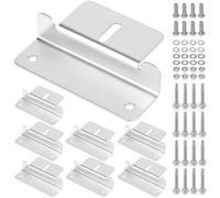 QWORK® 8 Pezzi supporto pannello solare Z, supporto per pannelli solari argenteo con dadi/viti, per camper e barche
