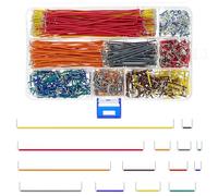 QWORK® 840 Pezzi Breadboard Jumper, Breadboard Jumper Wires Filo Maschio a Maschio, Breadboard Cavo Assorted Kit con Scatola di Smistamento