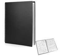 QWORK® A4 60 Pagine cartella musicale, raccoglitore porta spartiti musicali, per musicisti e ufficio