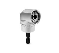 QWORK® Adattatore Angolo Retto 105° per Trapano e Avvitatore, Esagonale Gambo 1/4" 6mm Punta per Cacciavite 105 Gradi Porta Inserti Magnetico Quick Change Drill Bit