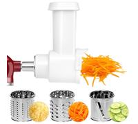QWORK® Affettaverdure set, grattugia per formaggio in acciaio inox, compatibile con KitchenAid