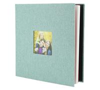 QWORK® Album Foto Autoadesivo Fotos per 140 Foto 10x15 cm, Copertina in Lino 28x27 CM, 40 Pagine (20 Fogli)