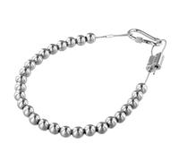 QWORK Anello di fissaggio in acciaio inossidabile 304 con perline, adatto per pali di diametro da 10,2 a 20,3 cm, cavo aereo durevole e gancio a molla