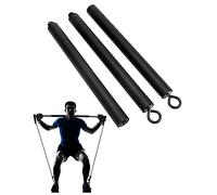 QWORK® Barra per bande di resistenza - Barra per elastici pilates - 108 cm (Barra staccabile x3) - Carico massimo 360 kg - per l'allenamento a casa e in palestra