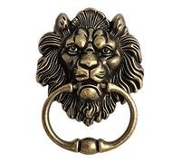 QWORK® Batacchio Portone, Battente Porta Leone, bronzo antico, con Viti