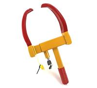 QWORK® Blocco Ruota Antifurto con 2 Chiavi, Blocco Regolabile per Pneumatico 165mm - 285mm per Auto, Roulotte, Rimorchi