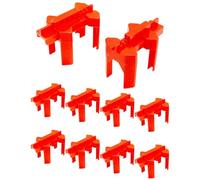 QWORK Blocco valvola a sfera piccola, confezione da 10 dispositivi di blocco regolabili per valvole a sfera, per diametro esterno del tubo da 1/2"-2-1/2", serrature per maniglie del rubinetto