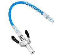 QWORK Boccaglio per Pistola per Grasso Raccordo NPT da 1/8" con Tubo da 30 cm, Impugnatura Antiscivolo - Raccordo a G in Acciaio Inossidabile per Tutti i Tipi di Pistole per Grasso