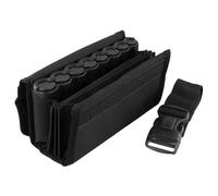 QWORK® Borsa Cameriere, Portafoglio da Cameriere con Scomparto Cambio Euro e Cintura, Portamonete, Nero