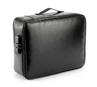 QWORK® Borsa portadocumenti ignifuga, organizer per documenti importanti, scatola portadocumenti con serratura, impermeabile, per documenti di valore, nera