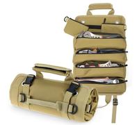 QWORK® Borsa portautensili arrotolabile con tasche staccabili, resistente all'usura e impermeabile, per professionisti e hobbisti