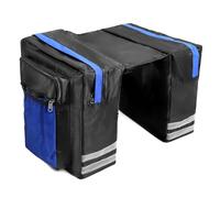 QWORK® Borse Bici Posteriore Laterali, Borsa Bici Posteriore in PVC 600D, Borsa Bici con Strisce Riflettenti, Borse Laterali Bici Impermeabile