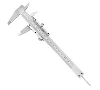 QWORK® Calibro, Calibro a Corsoio ad Alta Precisione da 6"/150 mm, Calibro a Corsoio con Tolleranza 0,05 mm/1/128" con Vite di Bloccaggio