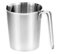 QWORK® Caraffa graduata da 1 L in acciaio inossidabile 304 - Misuratore liquidi cucina, Resistente al calore, Lavabile in lavastoviglie