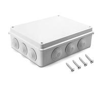 QWORK® Cassetta di Derivazione 255 x 200 x 80 mm, Scatola a tenuta stagna, IP65, per comunicazioni elettriche, Bianco