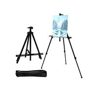 QWORK® cavalletto pittura regolabile, 50-160 cm, cavalletto treppiede pieghevole, per dipingere, poster, con borsa