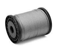 QWORK® Cavo acciaio da 2 mm x 100 m, Acciaio inox 316, Carico di rottura 160 kg, Ultra antiruggine per uso interno/esterno