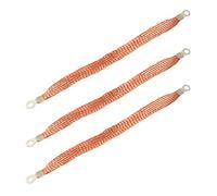 QWORK® Cavo di messa a terra universale per motori automobilistici da 29 cm, in rame (T-2), forte e durevole, capicorda 10-8, 3 pezzi
