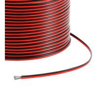 QWORK® Cavo Elettrico 2 Core - 20AWG 0,52mm², 2x30Metri, Rame Stagnato senza ossigeno - per Strisce LED Monocolore e Applicazioni Elettroniche