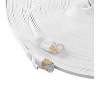 QWORK® Cavo ethernet da 30 metri, cavo Ethernet ad alta velocità Cat6 RJ45, extra lungo in bianco, 1000 Mbit/s, ideale per router, switch, laptop