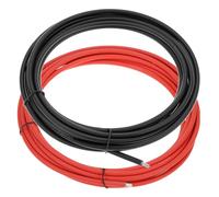 QWORK® Cavo per veicoli 4mm² set, cavo per veicoli 5m rosso & 5m nero, cavo veicoli silicone