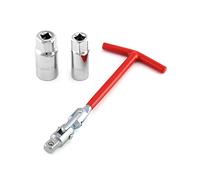 QWORK Chiave a bussola per candele di accensione, universale, con impugnatura a T, 6 mm (5/8") e 21 mm (13/16") Remover Installer