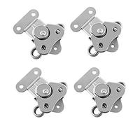 QWORK Chiavistello resistente in acciaio inox per casse da volo e scatole di attrezzature, confezione da 4 pezzi da 5,1 x 3,8 cm, carichi di lavoro elevati, eccellente anti-corrosione