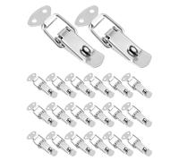 QWORK Chiusure in acciaio inox per armadietti e cassette degli attrezzi, 20 pezzi
