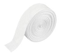 QWORK® Cinghia di Cotone Bianco 5m x 32mm, Spessore 1,3 mm - Fettuccia cotone per bretelle, confezioni regalo e altro