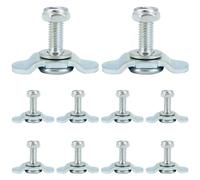 QWORK® Confezione da 10 raccordi a vite per binario di ancoraggio binario aereo - raccordo terminale M8x20 500daN - adatto per diametro foro 20mm