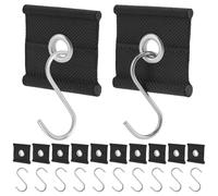 QWORK® Confezione da 12 Occhielli per tubazioni con 12 Ganci a S per Guide per tubazioni 5/6 mm - 7/8 mm, Ganci per Strisce per tubazioni Accessori per Guide per tubazioni