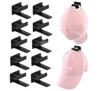 QWORK® Confezione da 12 portacappelli autoadesivi, appendicappelli per pareti e porte - nessuna foratura richiesta