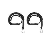 QWORK® Confezione da 2 cavi per ormeggio per barche, Ø16mm cavo elastico per ormeggio con moschettone, elastico 122-168 cm, resistenza alla rottura 1000 kg