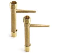 QWORK Confezione da 2 chiavi di accoppiamento rapido in ottone da 3/4", chiave di uso con valvole di accoppiamento rapido