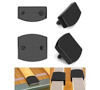 QWORK® Confezione da 36 tappi a doghe da letto, 24 per lato e 12 per parte centrale, parti di ricambio a doghe in plastica nere 55 mm x 9 mm all'interno