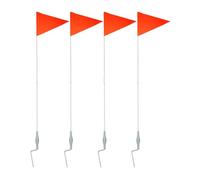 QWORK Confezione da 4 bandiere angolari da 152 cm per campo da calcio, pali in PVC e bandiere in poliestere, attrezzatura da calcio essenziale per allenamento, marcatori visibili sul campo