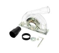 QWORK Copertura antipolvere da taglio per smerigliatrice angolare da 4-1/2 "a 5", copertura trasparente per smerigliatrice antipolvere da taglio, attacco per raccolta polvere smerigliatrice angolare