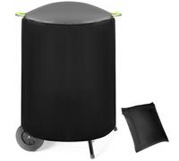 QWORK® Copertura barbecue, 420D Oxford 77x90cm copertura per griglia resistente alle intemperie, compatibile con Weber Kettle 57 CM barbecue a carbone