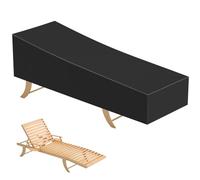 QWORK® Copertura per sdraio da giardino, nero 420D Oxford 200x70x40/75 cm copertura per lettini, per mobili da giardino