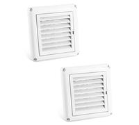 QWORK Copertura per sfiato da 10,2 cm, 2 coperture per asciugabiancheria all'aperto (bianco)