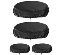 QWORK Copertura per tamburo da 55 galloni, confezione da 4 coperture resistenti per batteria, nero