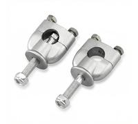 QWORK® Coppia di Riser per Manubrio Moto da 7/8" (22 mm), Perno di Fissaggio da 3/8", Altezza Totale 112 mm, Supporti in Alluminio per Moto da Cross e ATV