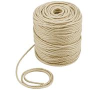 QWORK® Corda di juta 100M, corda canapa 4 mm, per confezionare regali, artigianato, giardino